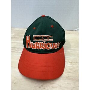 90's Vintage Miami Hurricanes Annco Youth NCAA Embroidered Snapback Hat Cap VTG